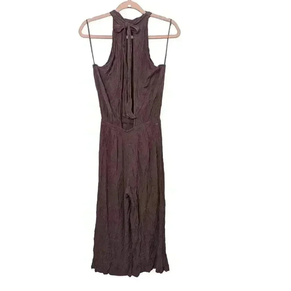 O'NEILL Womens Dark Mauve Sleeveless Jumpsuit Romper Ties in the Back Size M - Picture 6 of 11